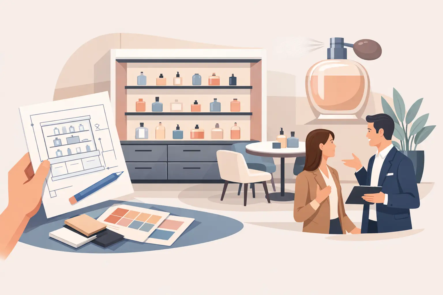 Mobilier parfumerie la comandă: ce contează