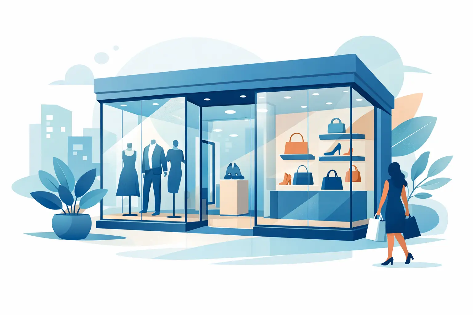 Vitrine comerciale din sticlă pentru magazine