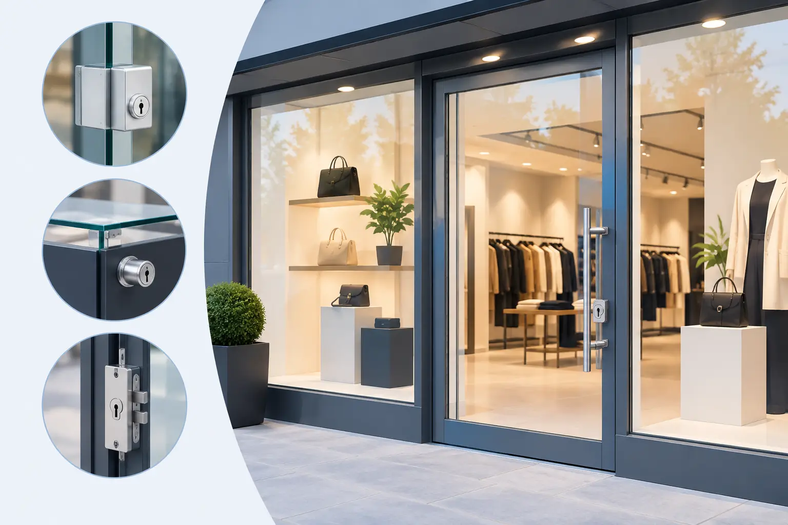 Când alegi încuietori pentru vitrine comerciale